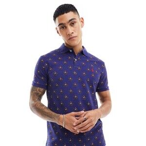 Polo Ralph Lauren Equestrian AOP Pony Mesh Polo Navy XL Classic Fit